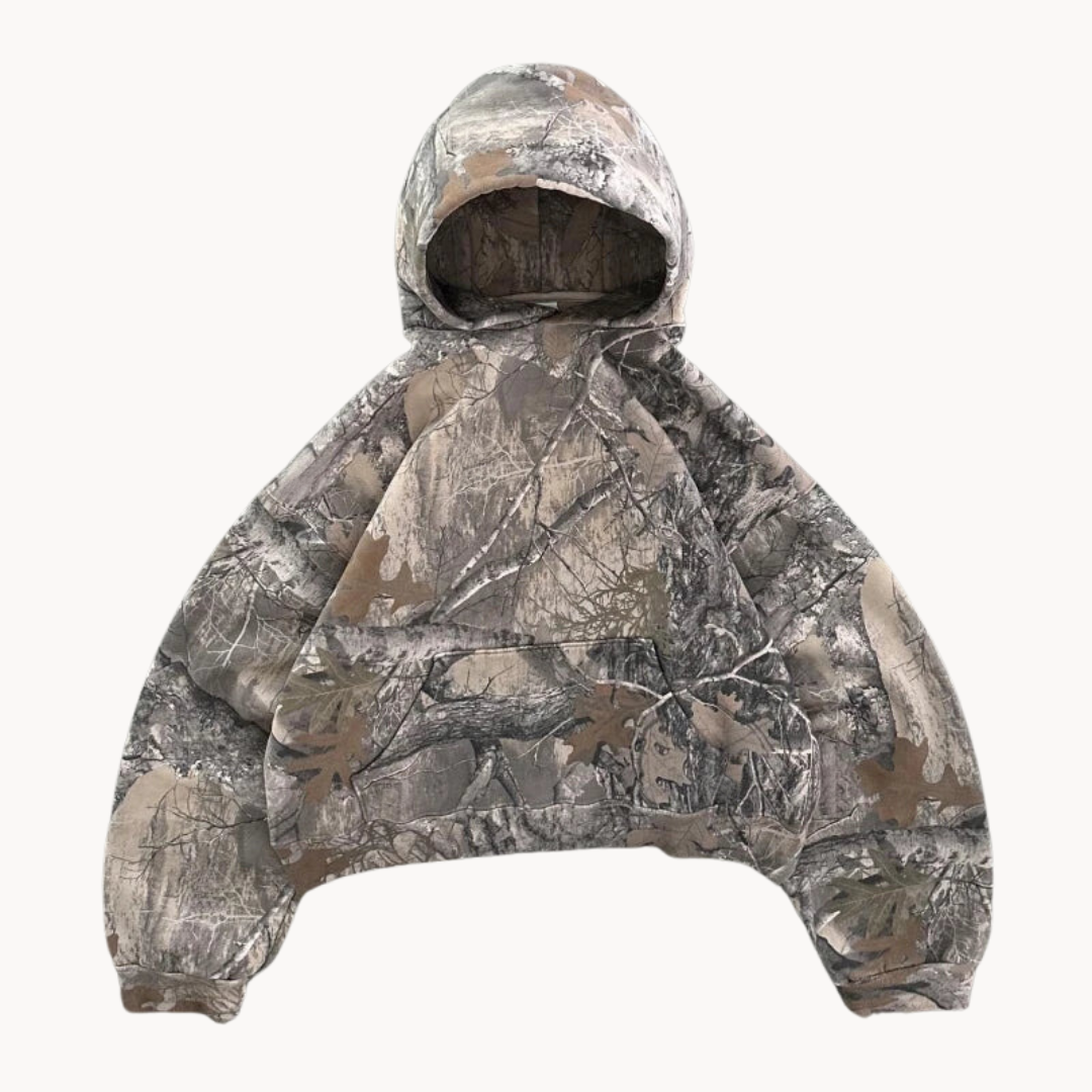 Sudadera con capucha para hombre estilo camuflaje