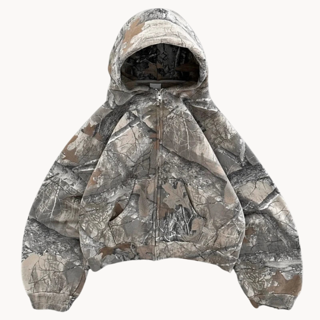 Sudadera con capucha para hombre estilo camuflaje