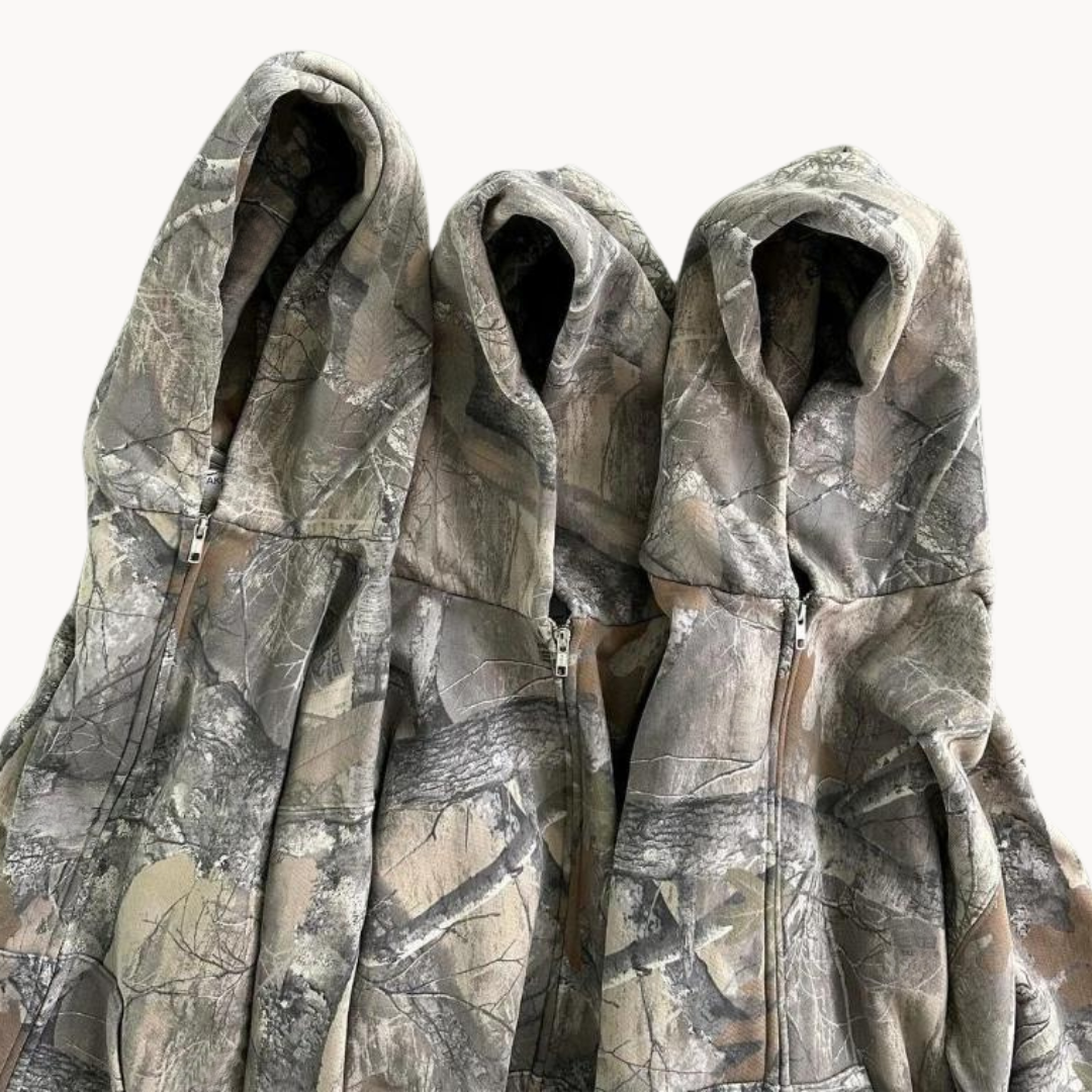 Sudadera con capucha para hombre estilo camuflaje