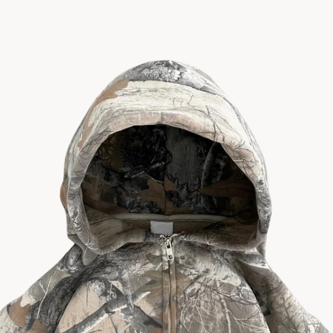 Sudadera con capucha para hombre estilo camuflaje