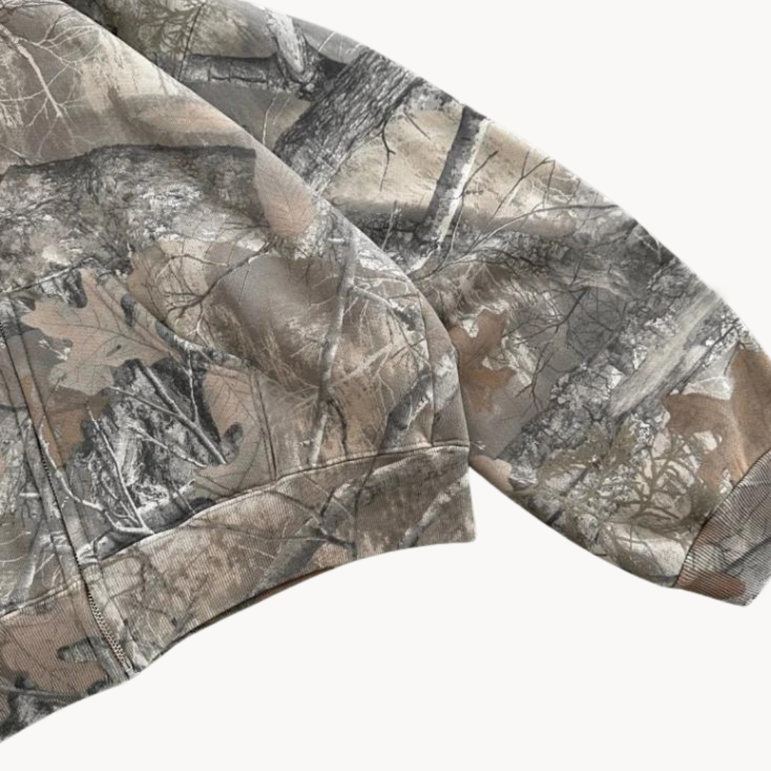 Sudadera con capucha para hombre estilo camuflaje