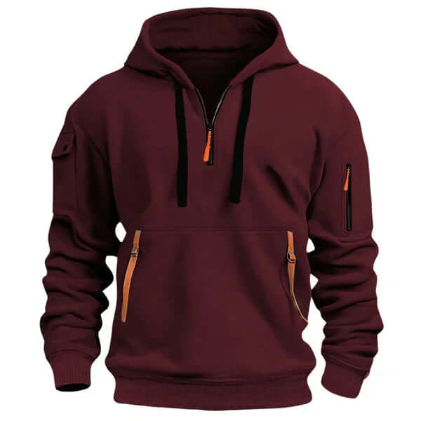 Sudadera con capucha suave, elegante y con textura para hombre