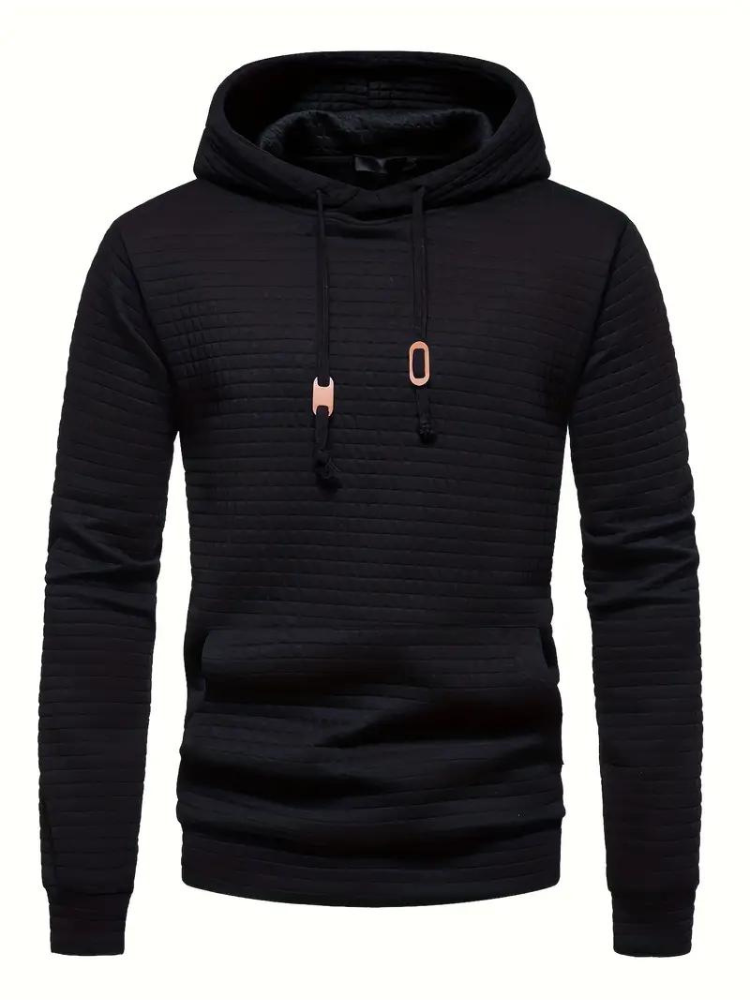 Sudadera con capucha texturizada para hombre