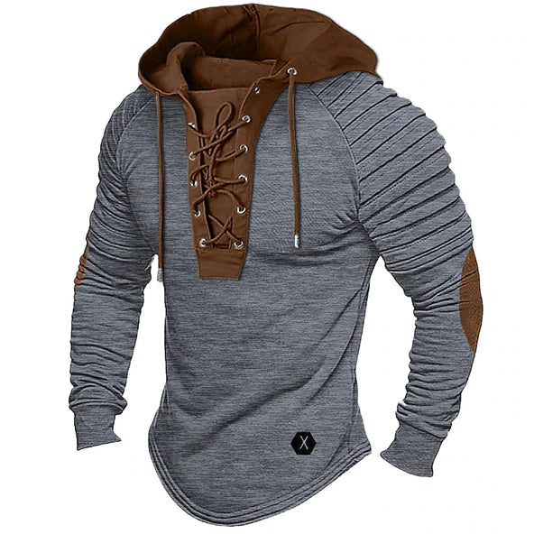 Sudadera con capucha y cordones para hombre