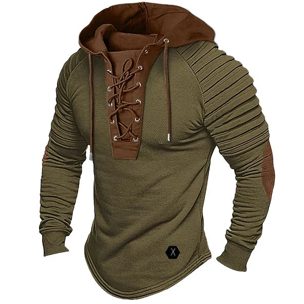 Sudadera con capucha y cordones para hombre