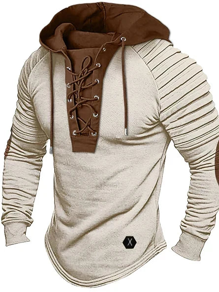 Sudadera con capucha y cordones para hombre