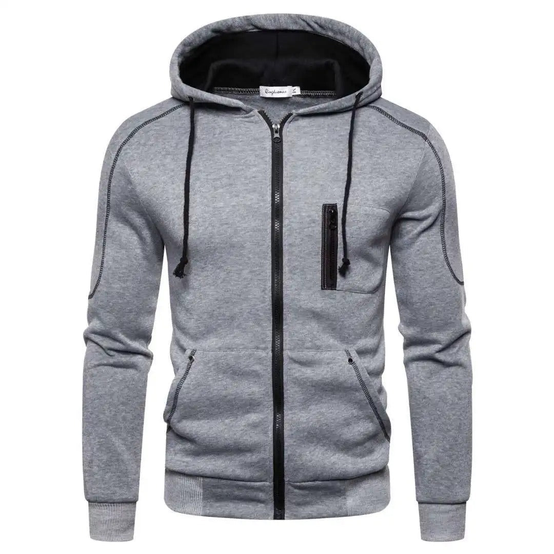 Sudadera con capucha y cremallera completa para hombre