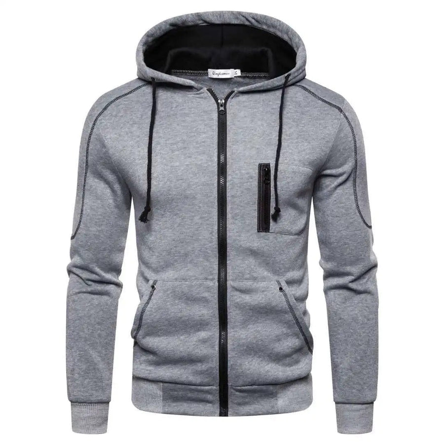 Sudadera con capucha y cremallera completa para hombre