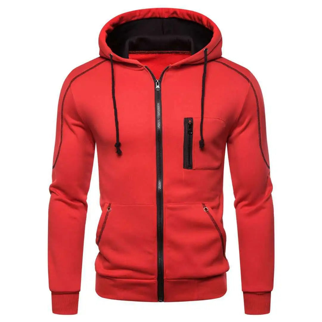 Sudadera con capucha y cremallera completa para hombre