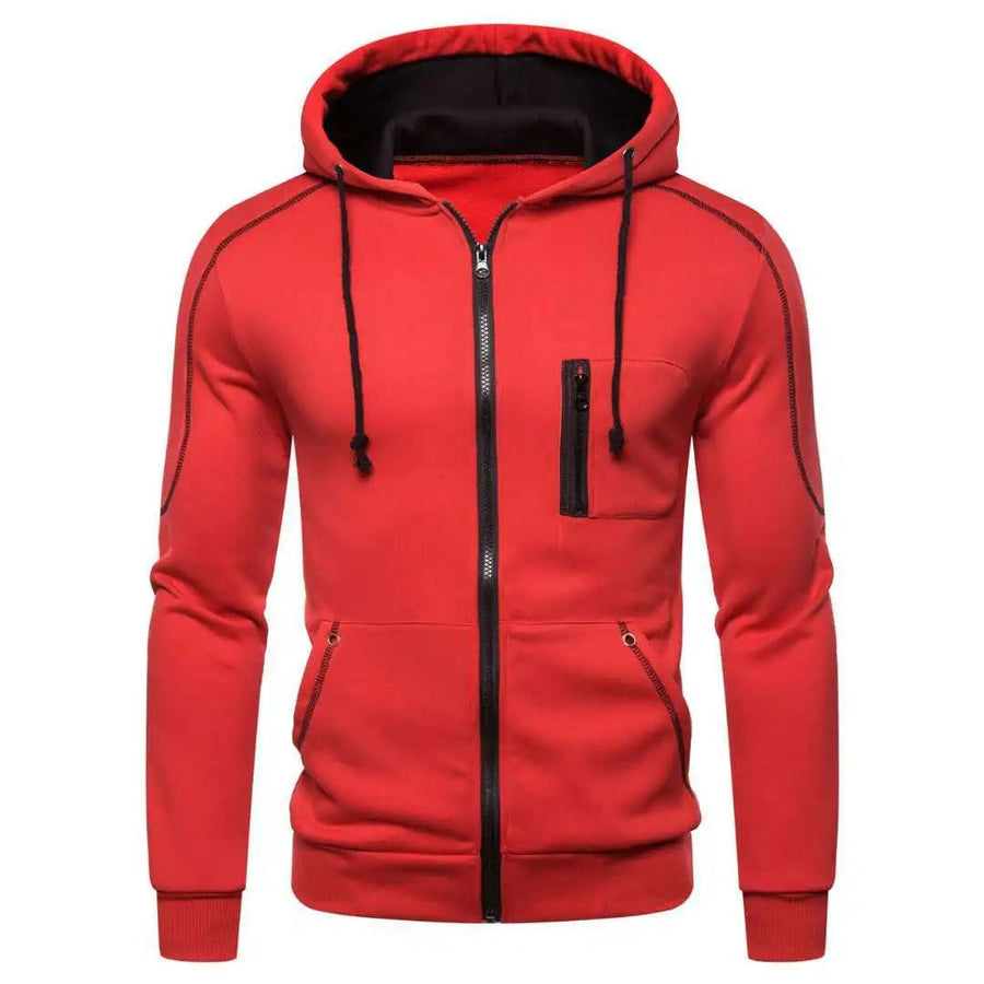 Sudadera con capucha y cremallera completa para hombre