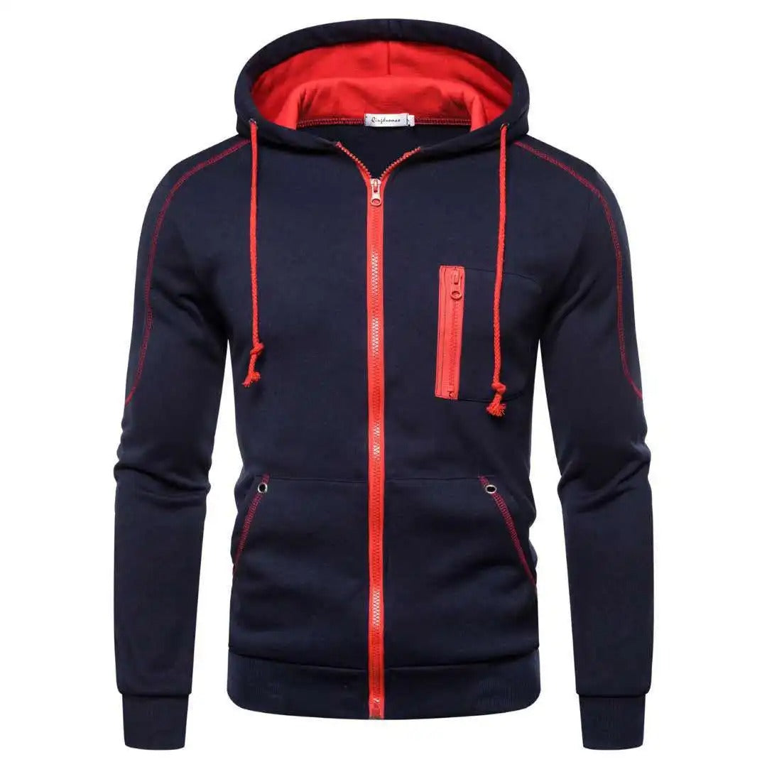 Sudadera con capucha y cremallera completa para hombre
