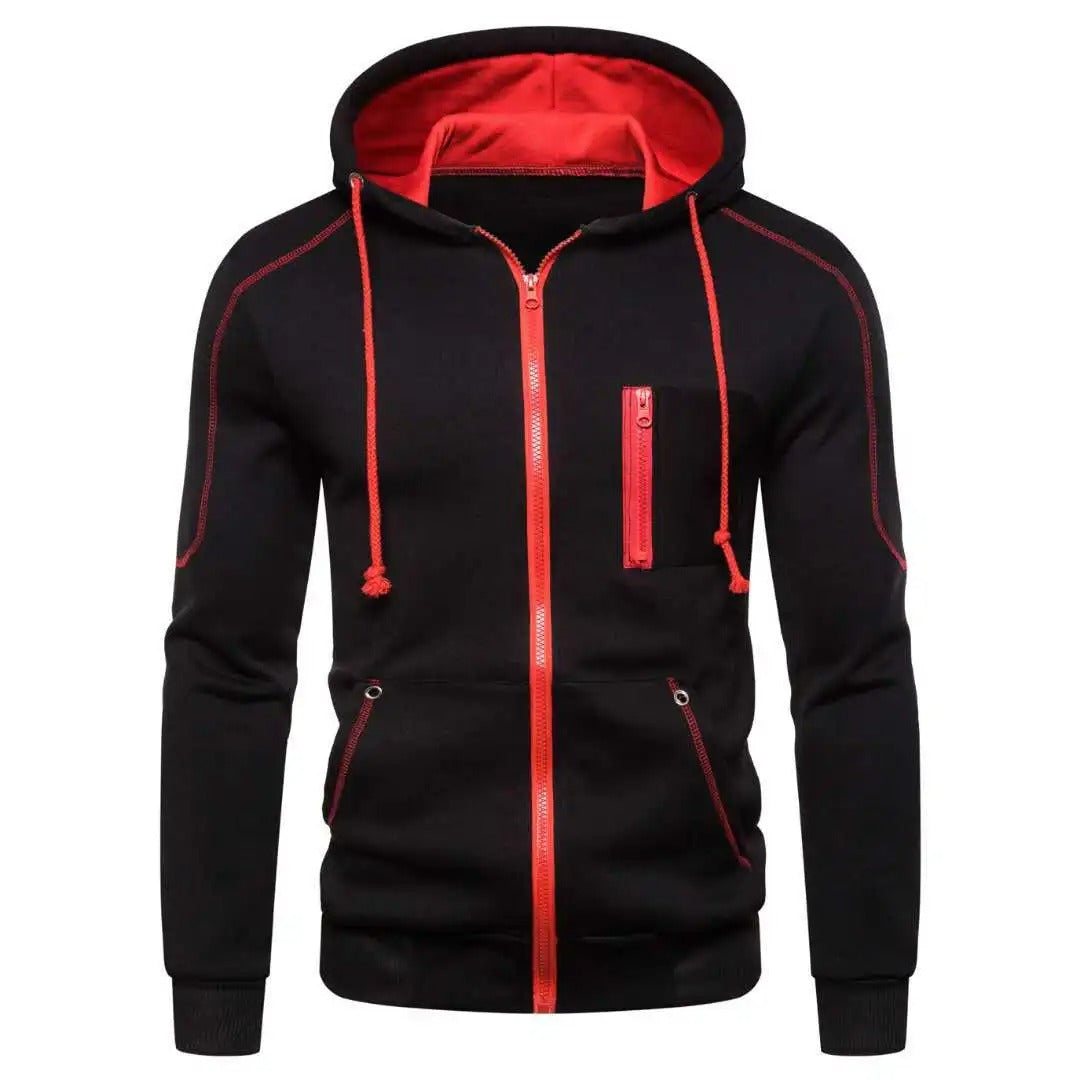 Sudadera con capucha y cremallera completa para hombre