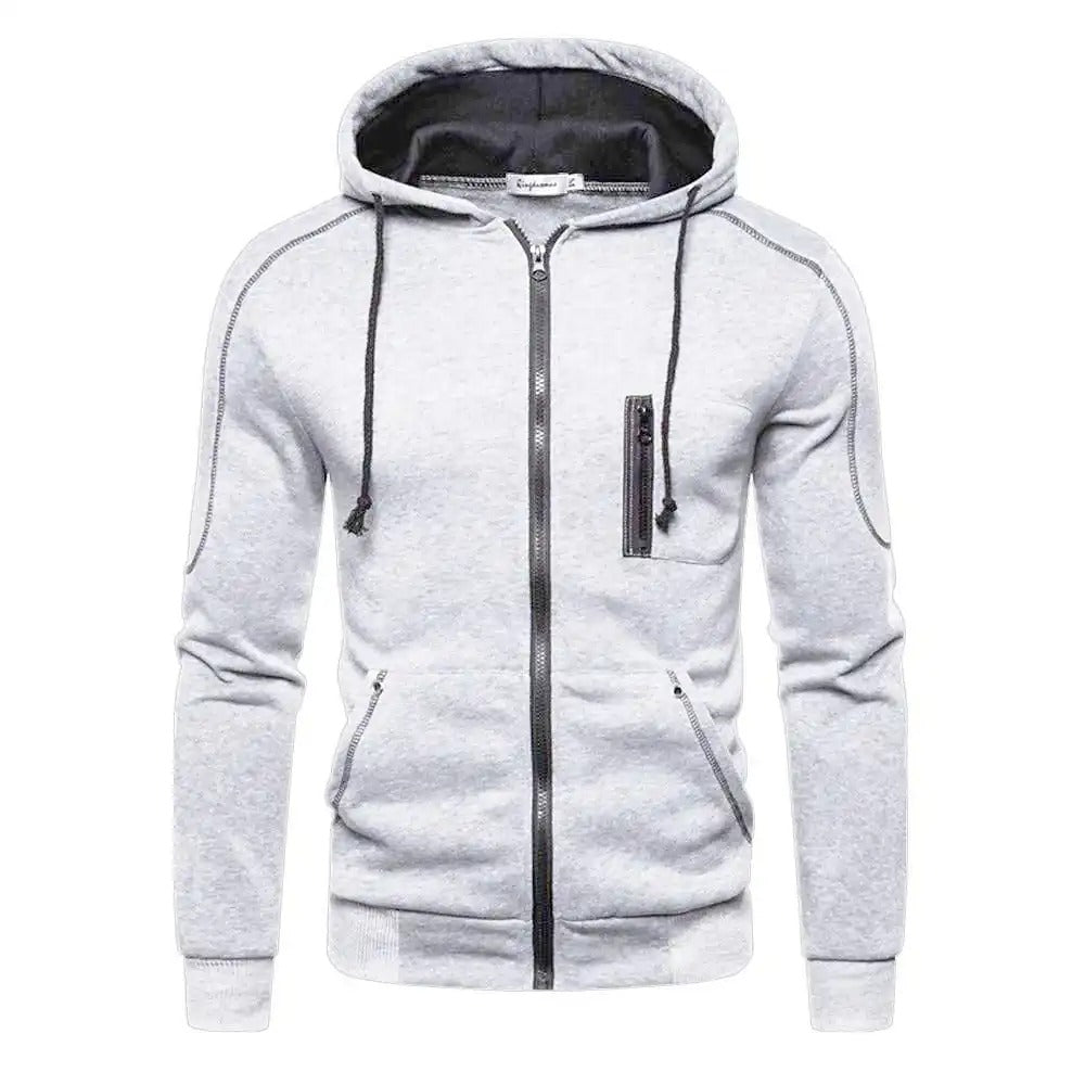 Sudadera con capucha y cremallera completa para hombre