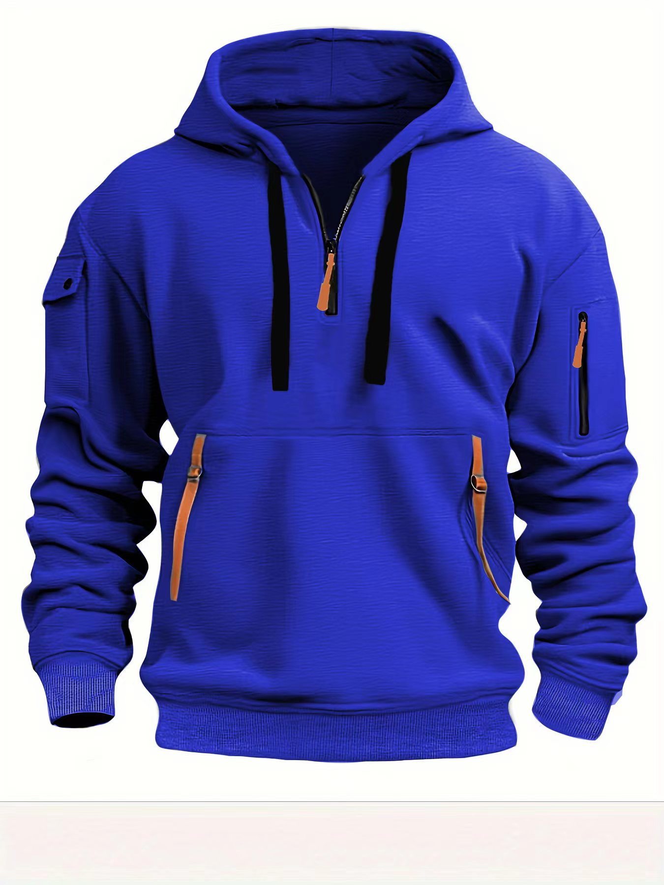 Sudadera con capucha y cremallera para hombre – Sudadera casual para actividades al aire libre