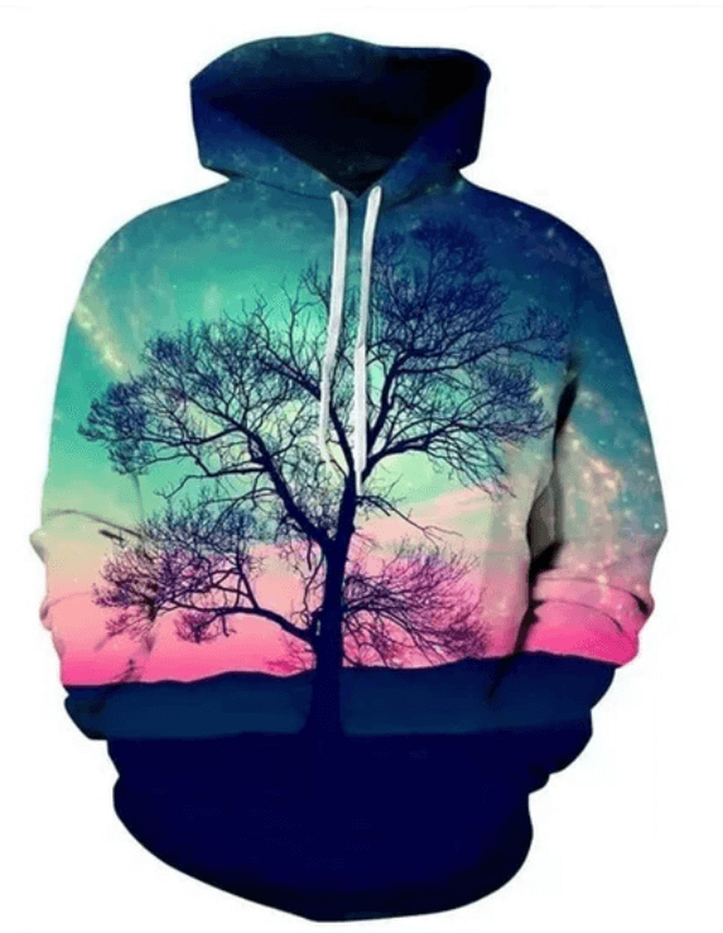 Sudadera con capucha y estampado 3D realista y elegante