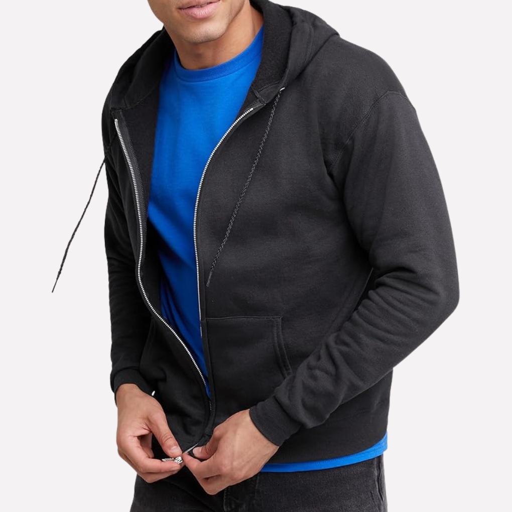 Sudadera para hombre con capucha y cremallera
