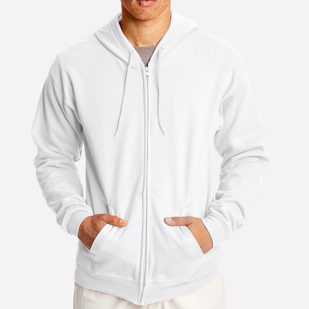 Sudadera para hombre con capucha y cremallera