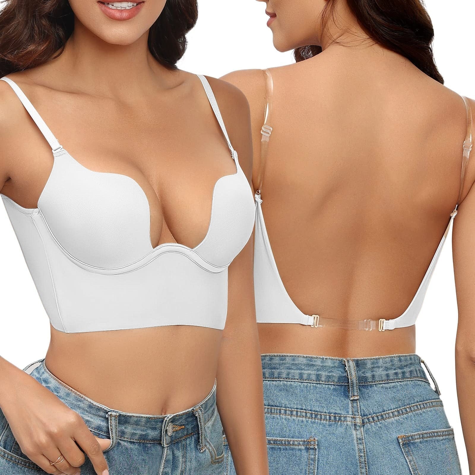 Sujetador elegante sin costuras con la espalda al aire para mujer