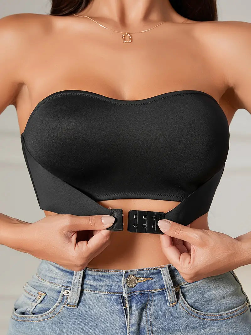 Sujetador sin tirantes para mujer con cierre frontal
