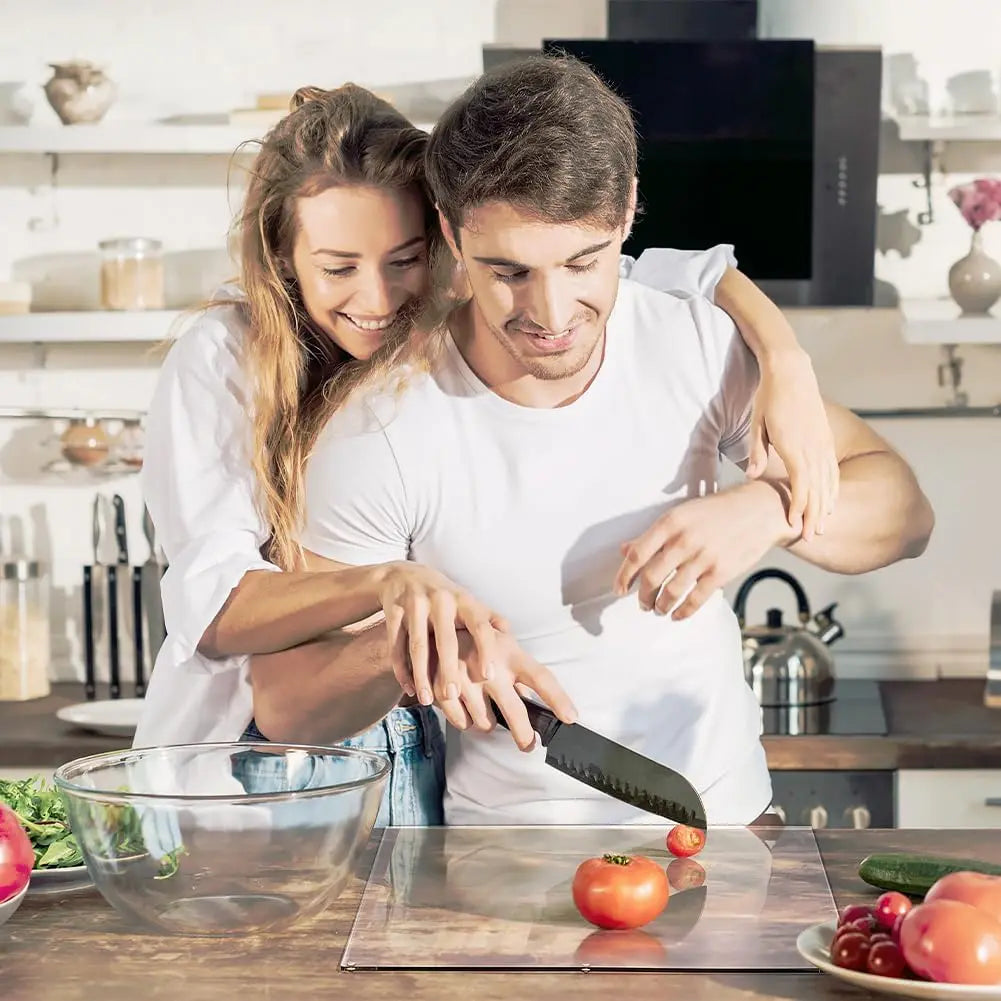 Tabla de cortar transparente – Antideslizante y discreta – Ideal para cocinas modernas
