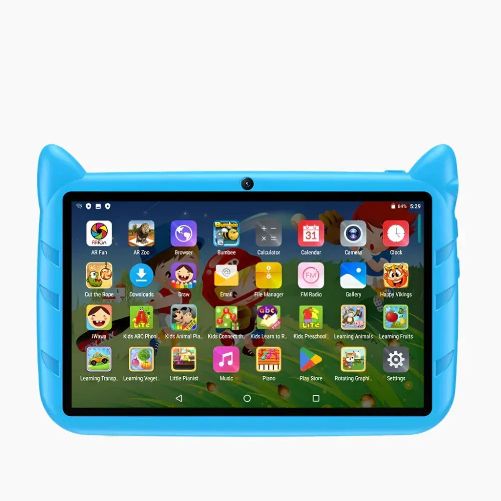 Tablet infantil de 7 pulgadas, WiFi 5G, 4 GB de RAM, 64 GB de ROM