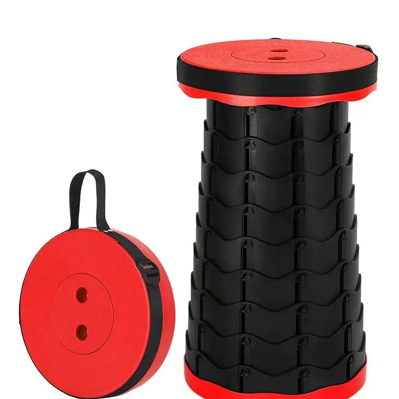 Taburete de camping telescópico, retráctil y portátil