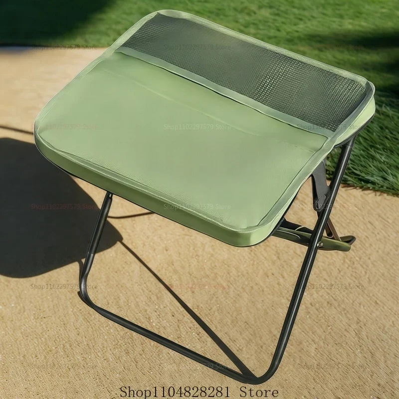 Taburete plegable de acampada con trípode