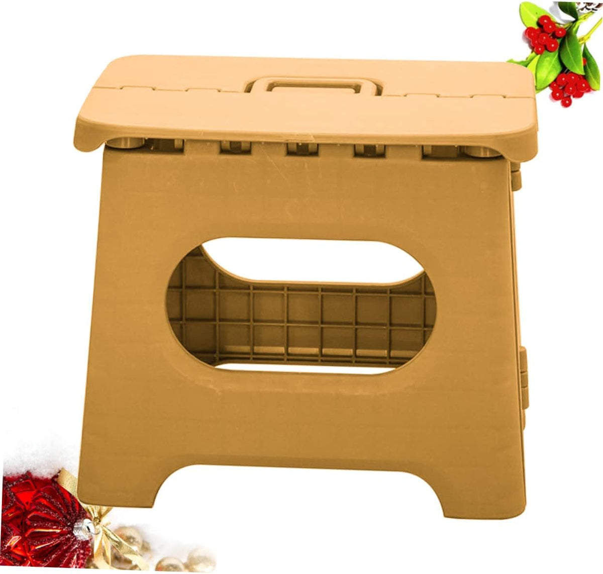 Taburete plegable portátil con asa de transporte