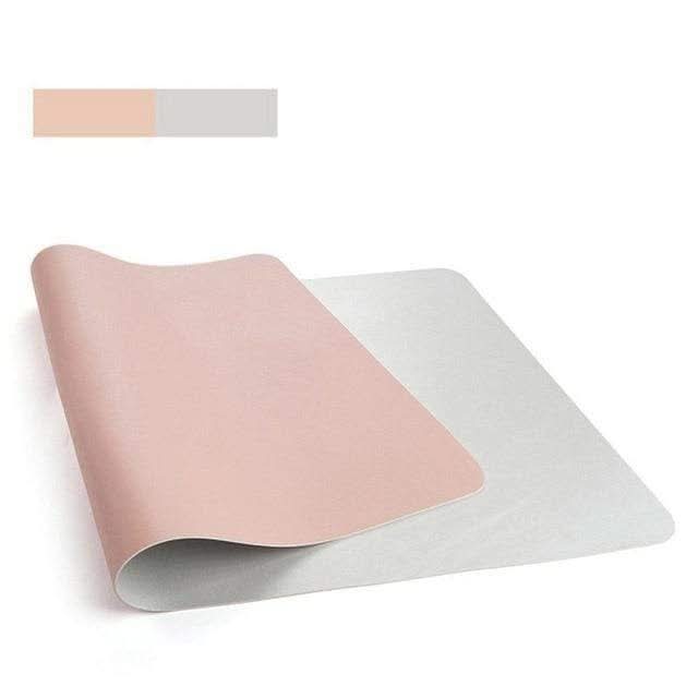 Tapete de escritorio de cuero vegano, alfombrilla de escritura impermeable de doble cara
