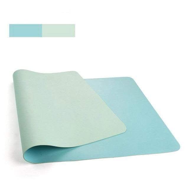 Tapete de escritorio de cuero vegano, alfombrilla de escritura impermeable de doble cara