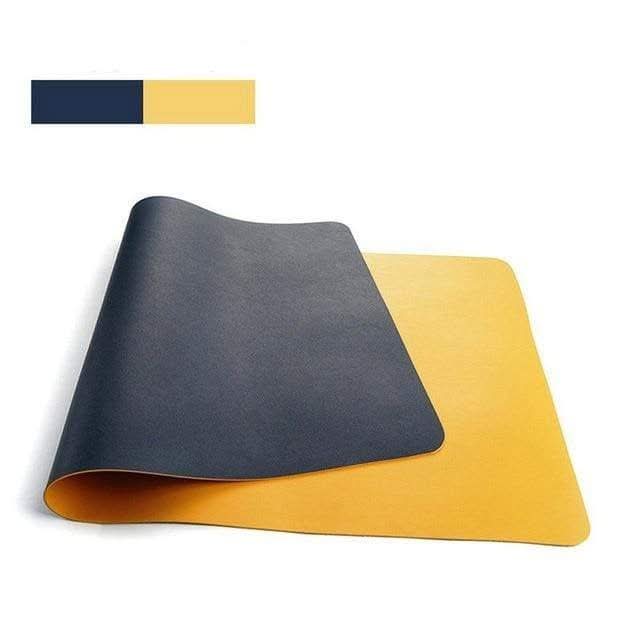Tapete de escritorio de cuero vegano, alfombrilla de escritura impermeable de doble cara