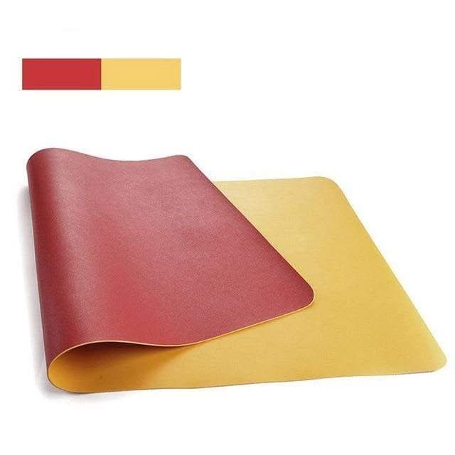 Tapete de escritorio de cuero vegano, alfombrilla de escritura impermeable de doble cara