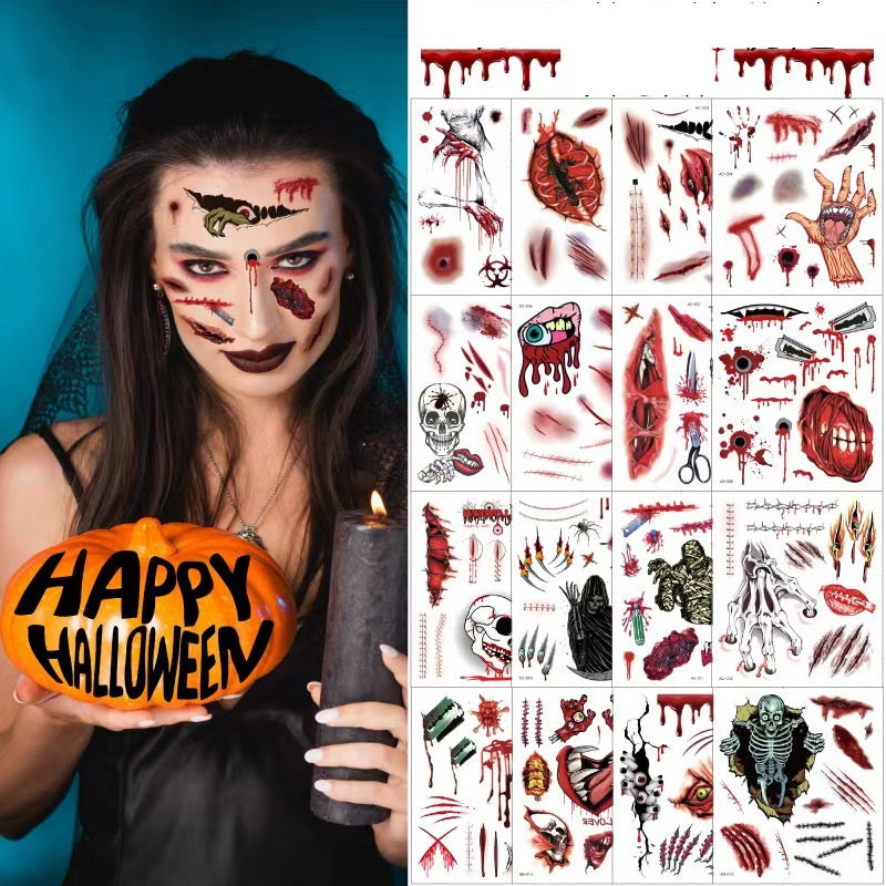 Tatuajes de Halloween de terror realistas para complementar tu maquillaje de Halloween