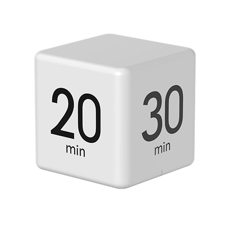 Temporizador digital portátil en forma de cubo con alarma de cuenta atrás para la productividad