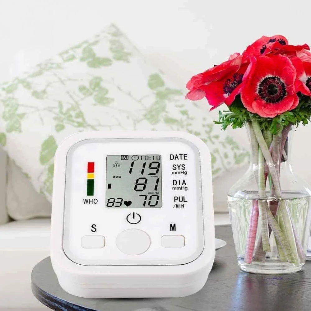 Tensiómetro digital automático con pantalla LCD: medición precisa y fácil uso