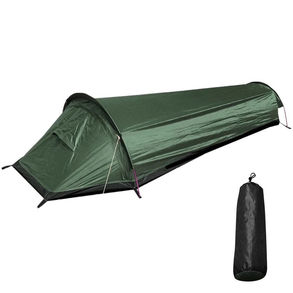 Tienda de campaña compacta e impermeable - Tienda de aventura ultraligera para 1 persona