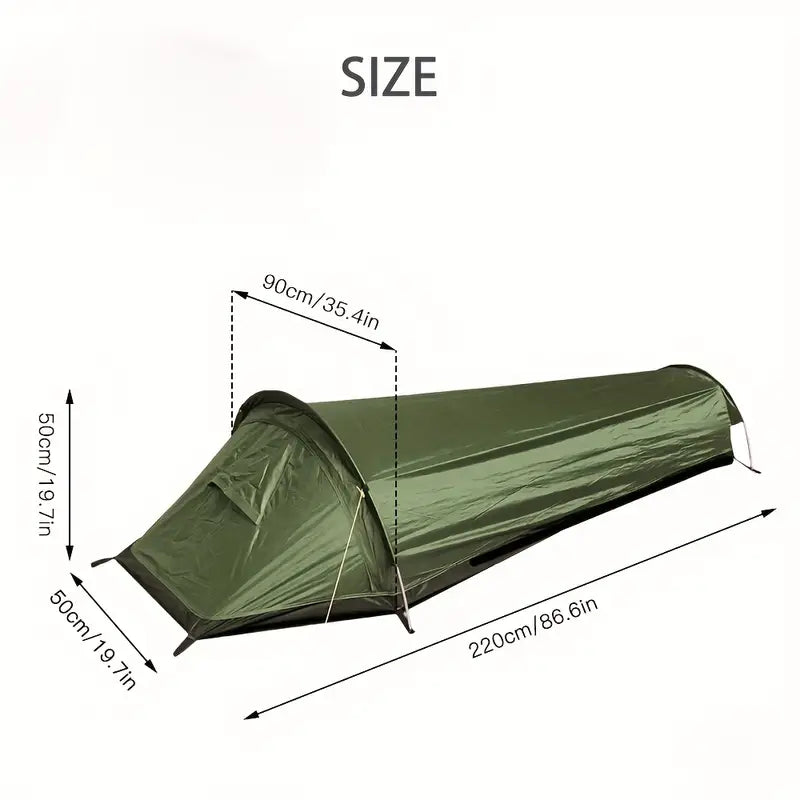 Tienda de campaña compacta e impermeable - Tienda de aventura ultraligera para 1 persona