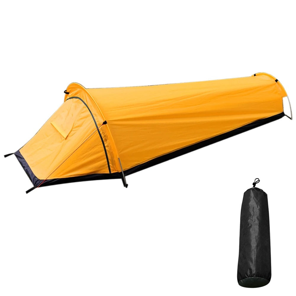 Tienda de campaña compacta e impermeable - Tienda de aventura ultraligera para 1 persona