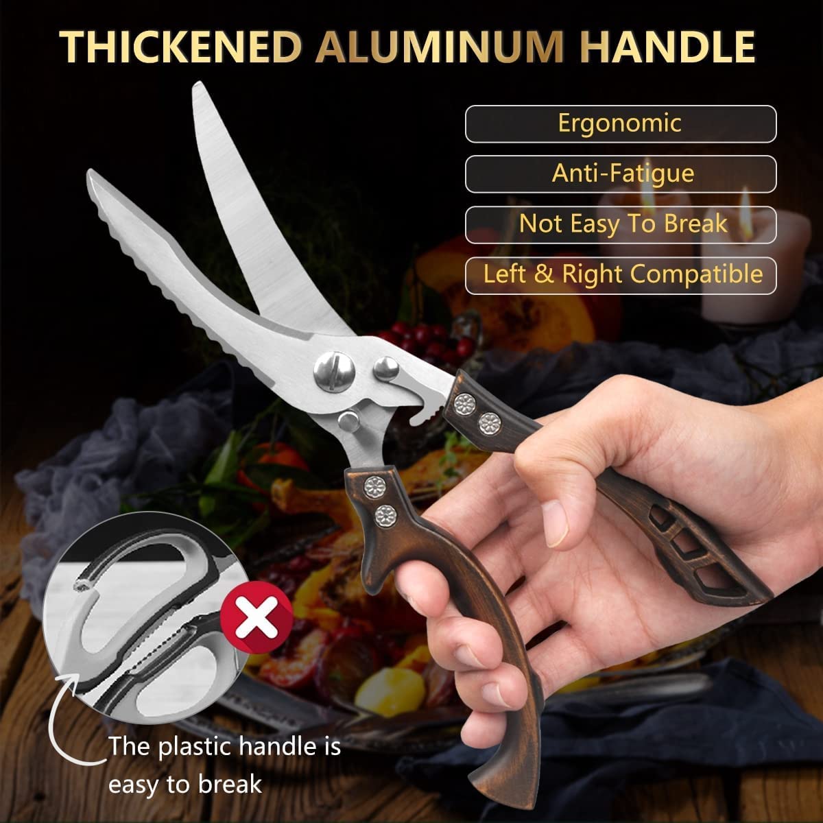 Tijeras para cortar huesos de acero inoxidable de gran resistencia