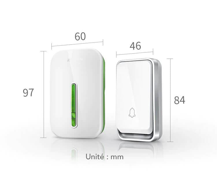 Timbre inalámbrico sin pilas - Resistente a la intemperie y de bajo consumo energético