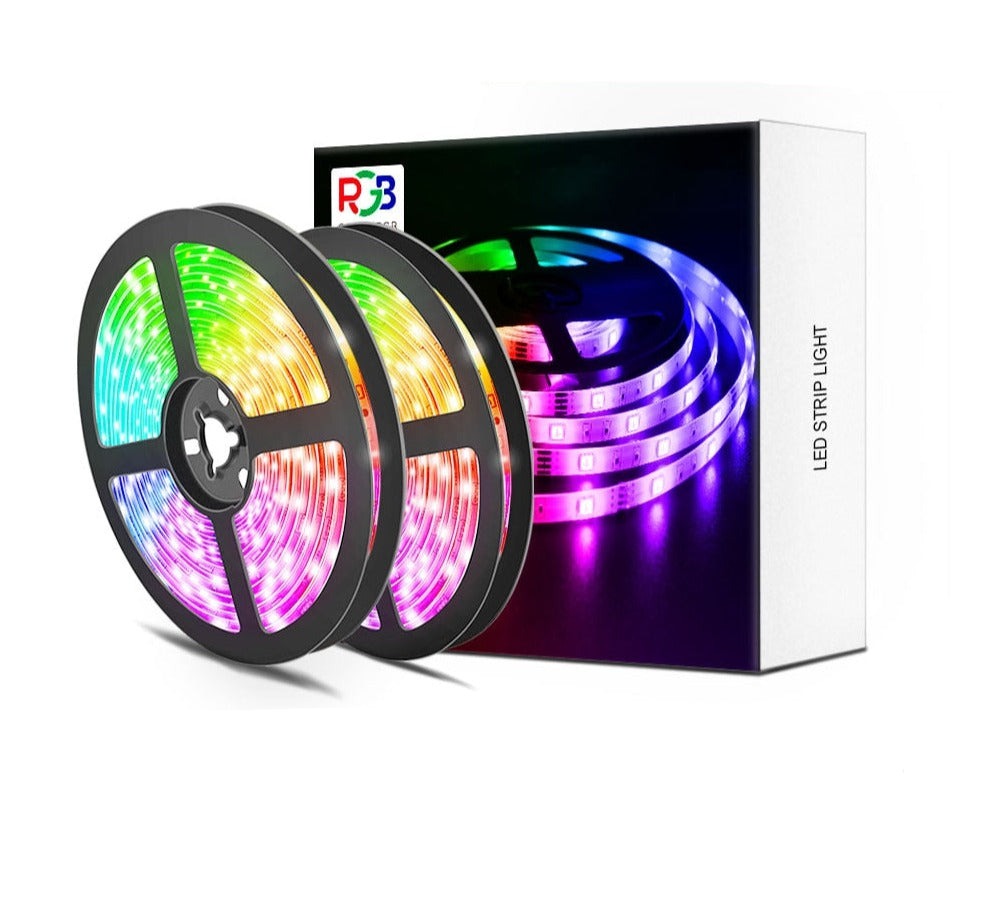 Tira de luces LED de 10 m con cambio de color y control por aplicación