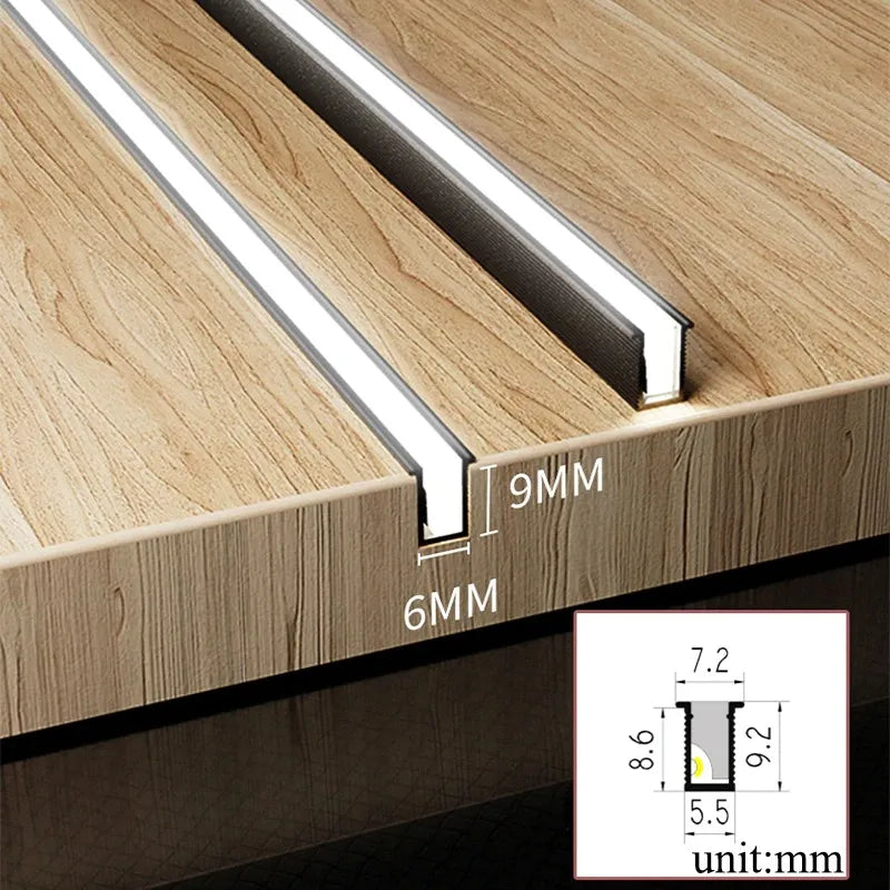 Tira de luz LED ultrafina bajo mueble: longitud adaptable, de bajo consumo e ideal para iluminación de cocina y salón