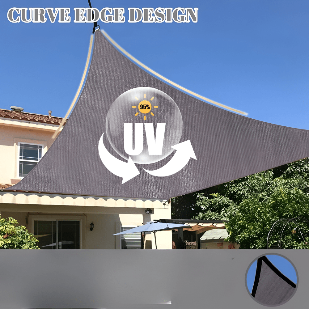 Toldo vela de sombra impermeable con protección UV para terraza y balcón