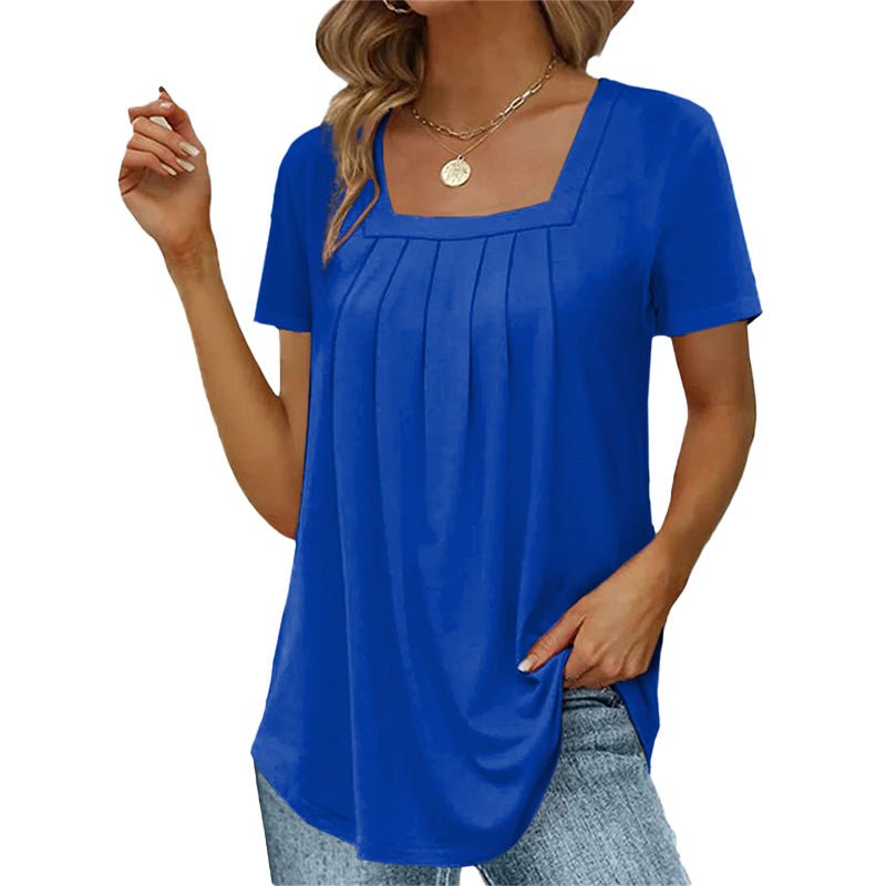 Top para mujer con pliegues y escote cuadrado