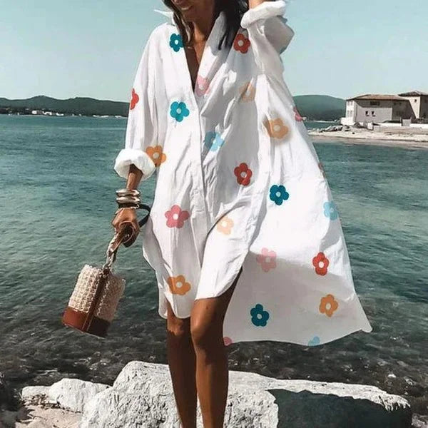 Top salida de playa de manga larga para mujer