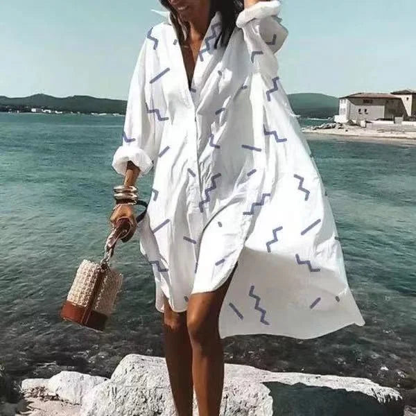 Top salida de playa de manga larga para mujer