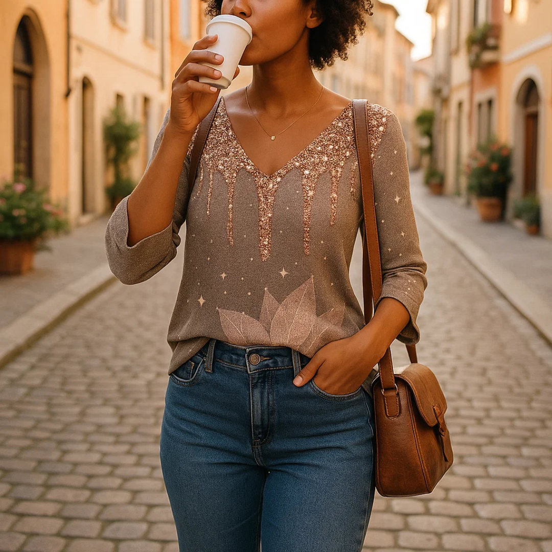 Top vintage elegante para mujer