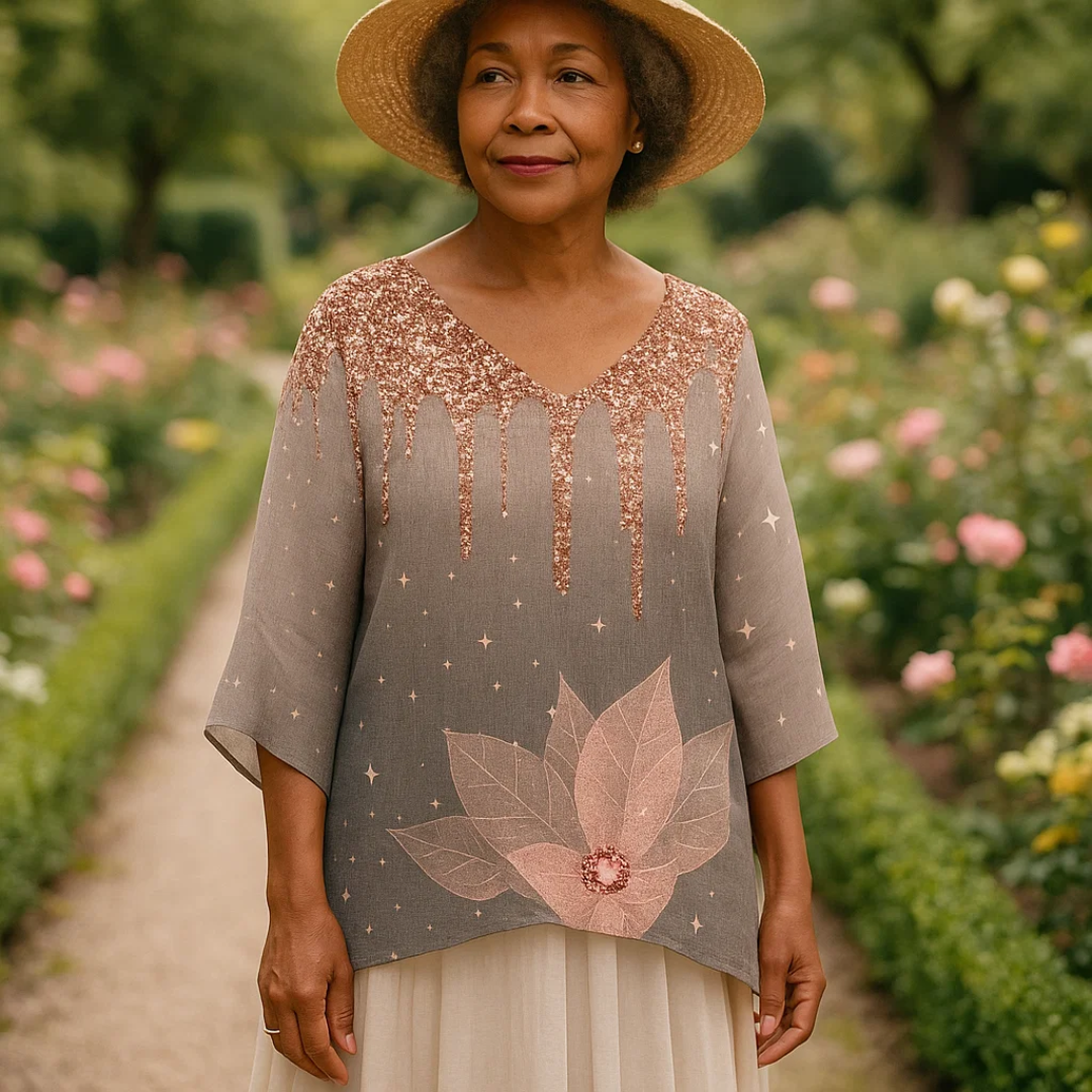 Top vintage elegante para mujer