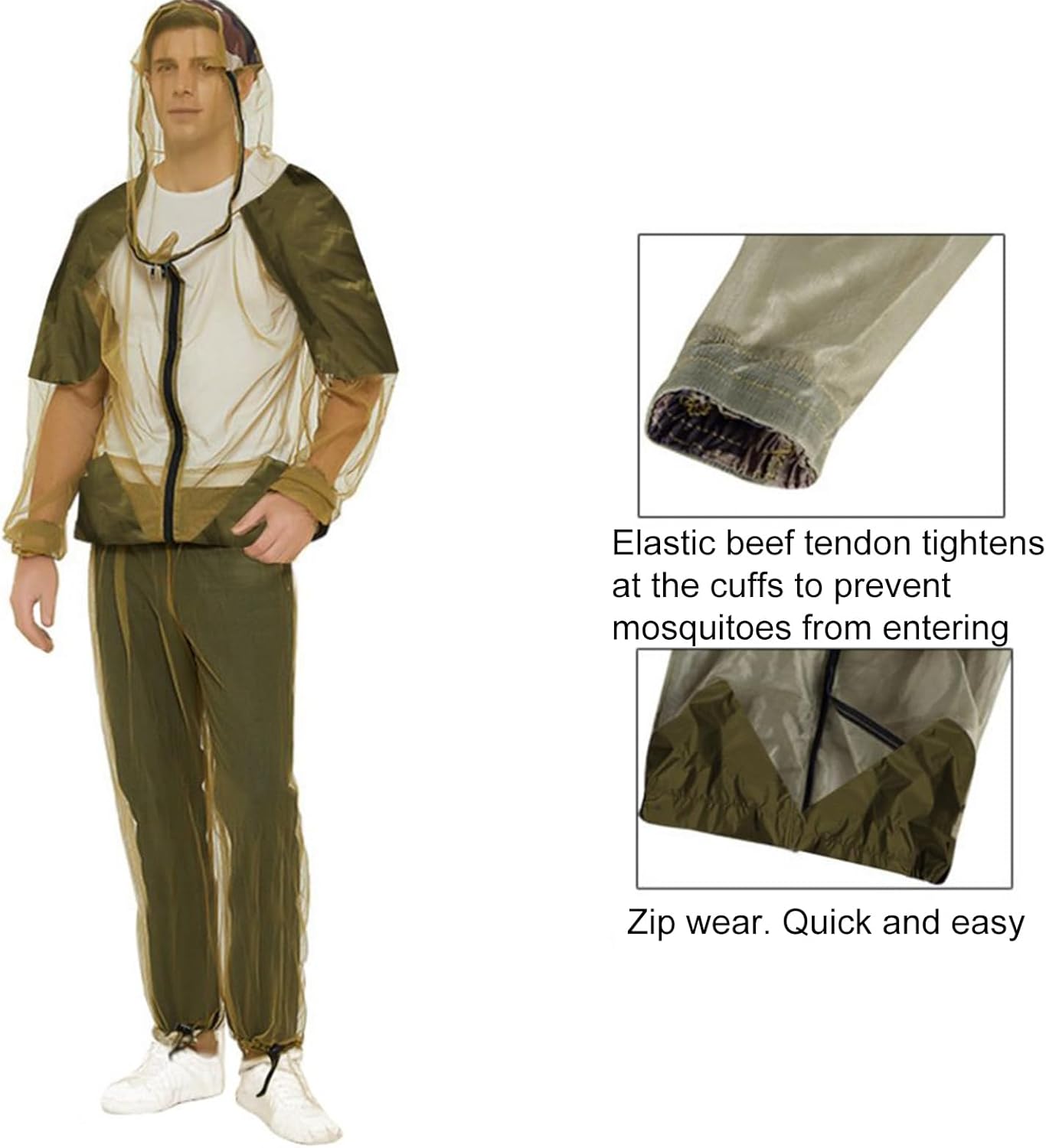 Traje Antimosquitos con Capucha - Protección Ligera para Exteriores
