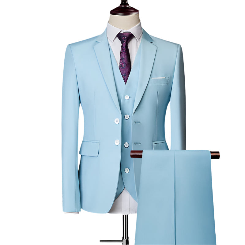 Traje de 3 piezas para hombre con chaleco y pantalones